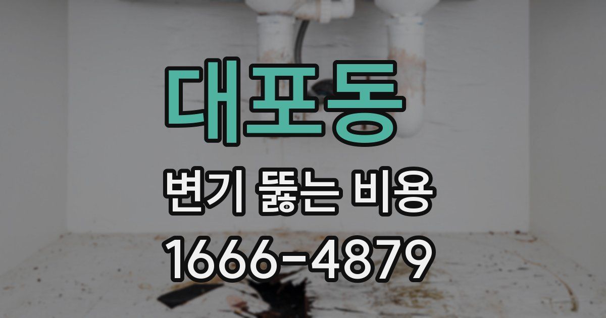 대포동 변기 뚫는 비용