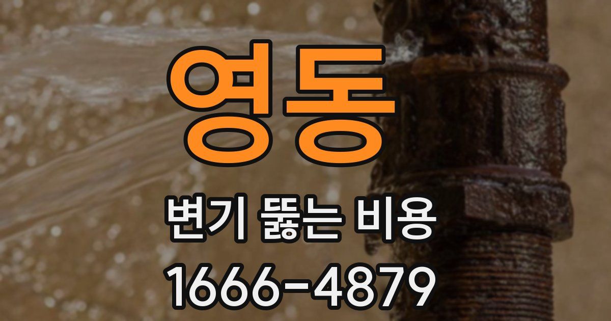 영동 변기 뚫는 비용