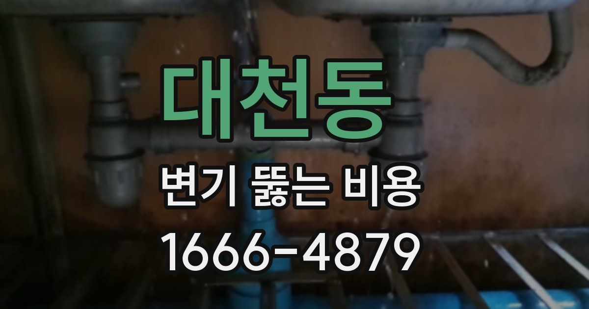 대천동 변기 뚫는 비용
