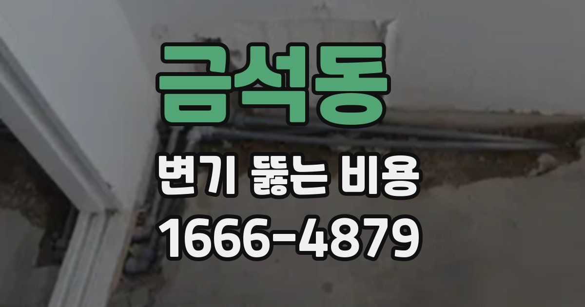 금석동 변기 뚫는 비용