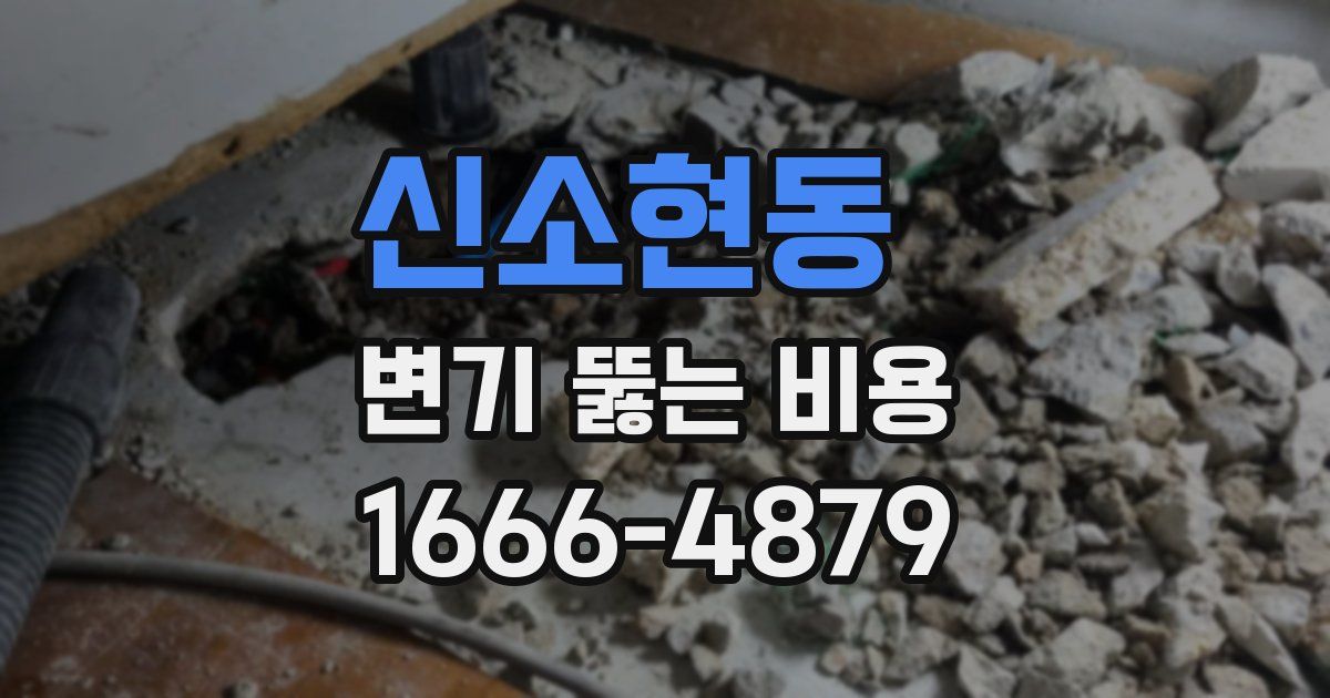 신소현동 변기 뚫는 비용