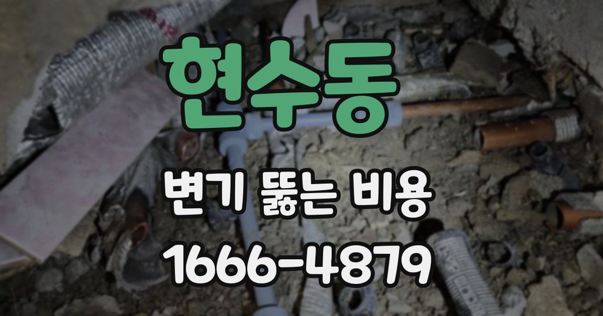 현수동 변기 뚫는 비용