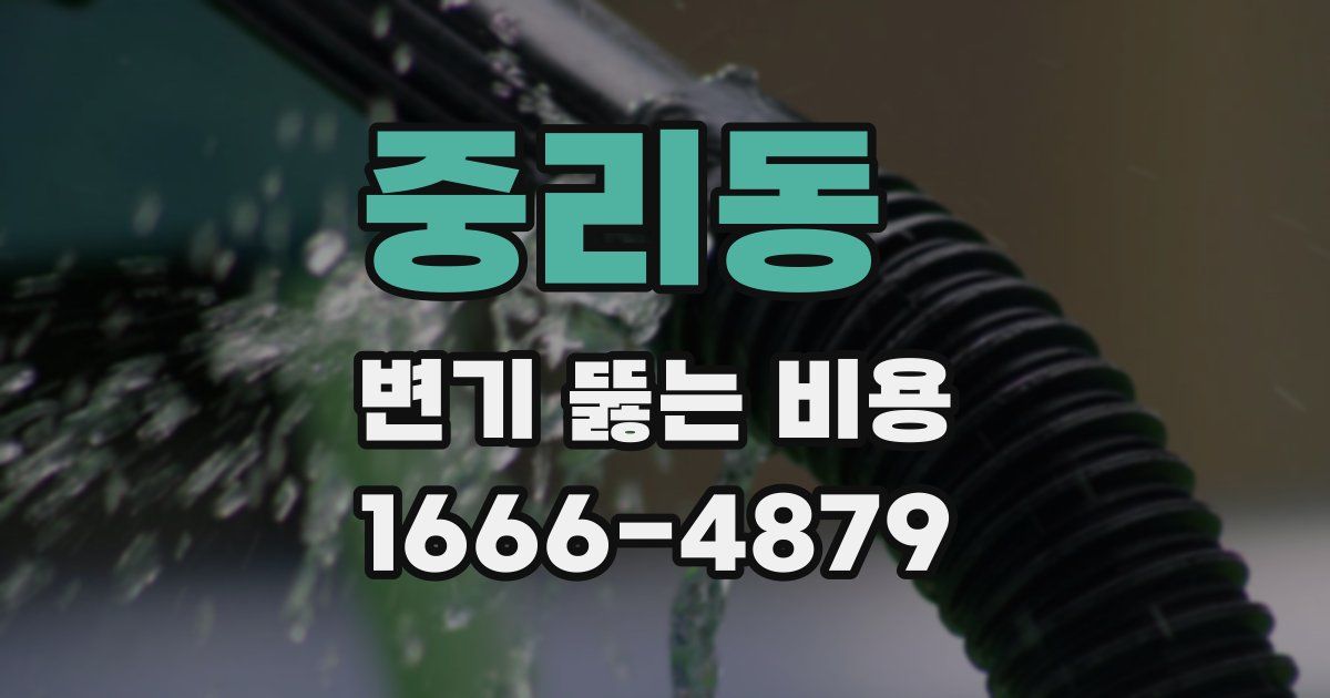 중리동 변기 뚫는 비용