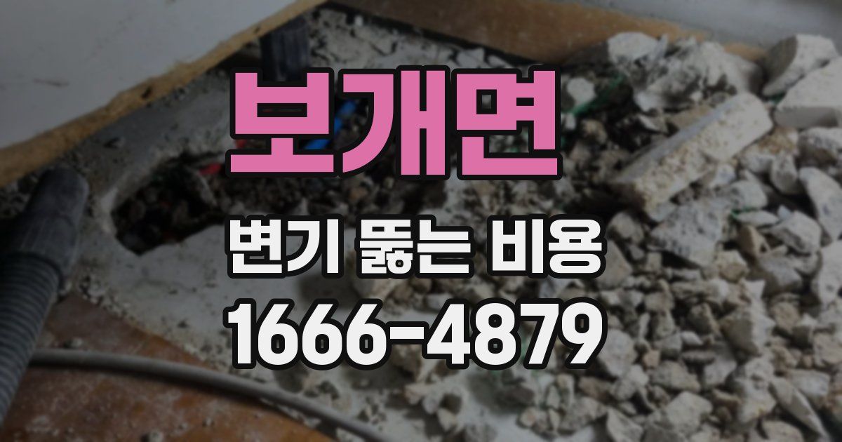 보개면 변기 뚫는 비용