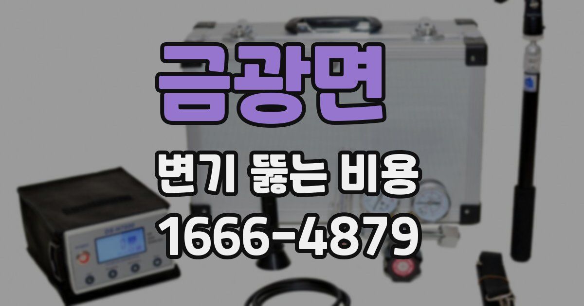 금광면 변기 뚫는 비용