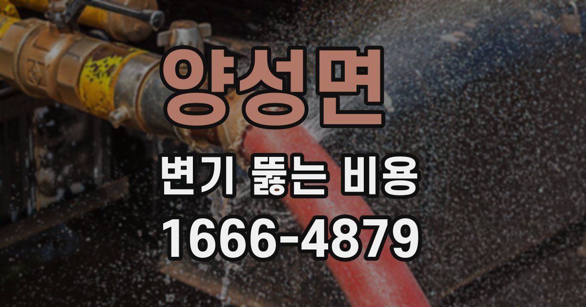 양성면 변기 뚫는 비용