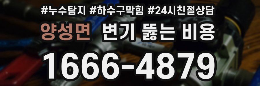 양성면 변기 뚫는 비용