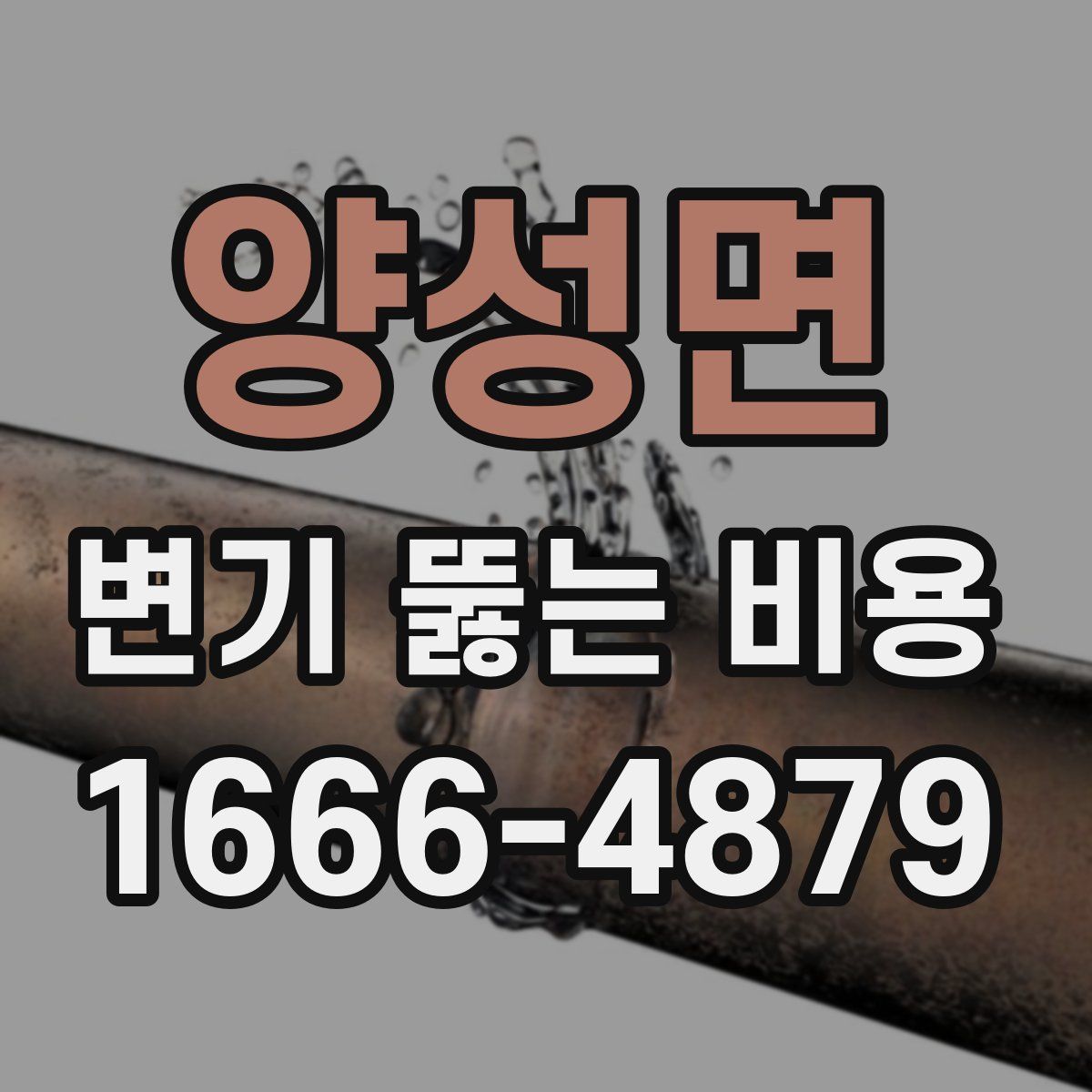 양성면 변기 뚫는 비용