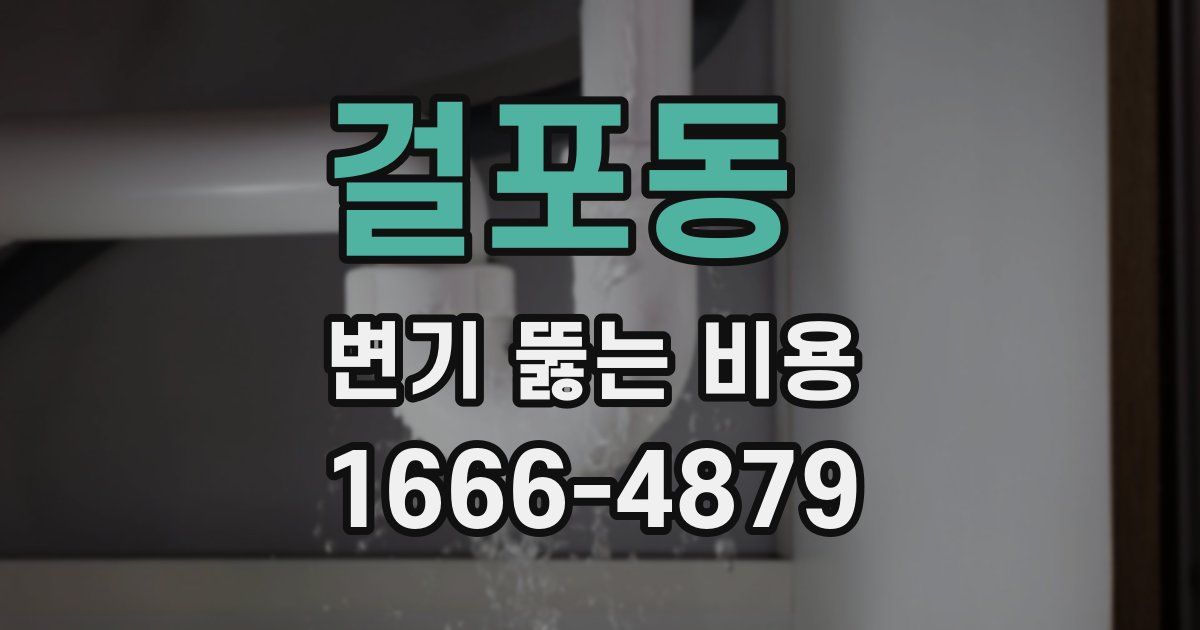 걸포동 변기 뚫는 비용