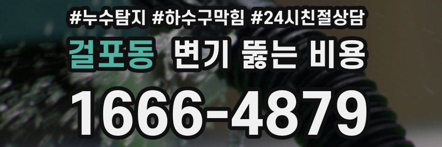 걸포동 변기 뚫는 비용