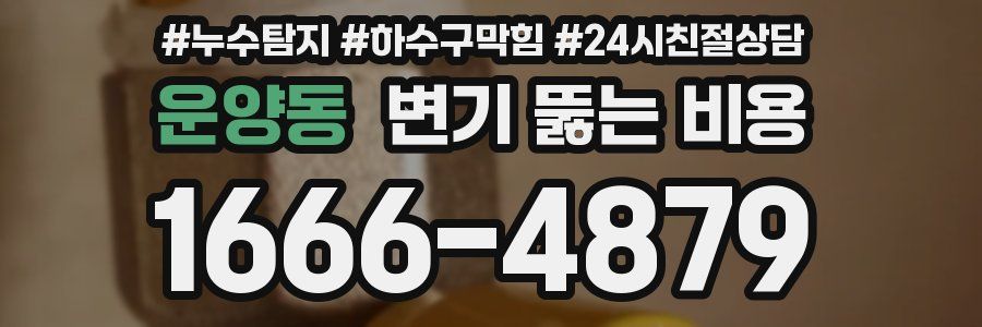 운양동 변기 뚫는 비용