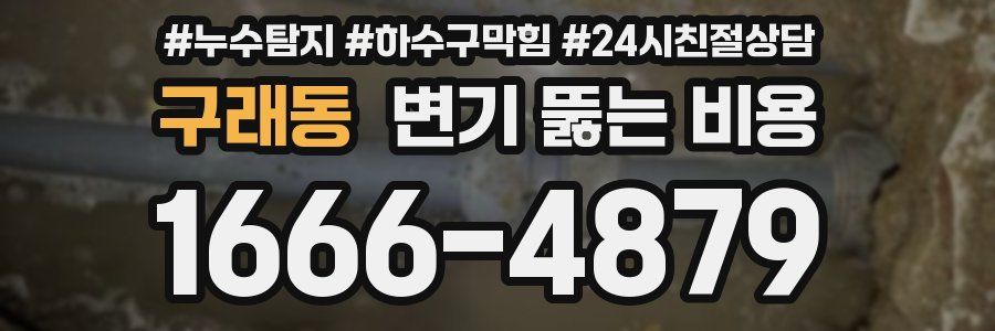 구래동 변기 뚫는 비용