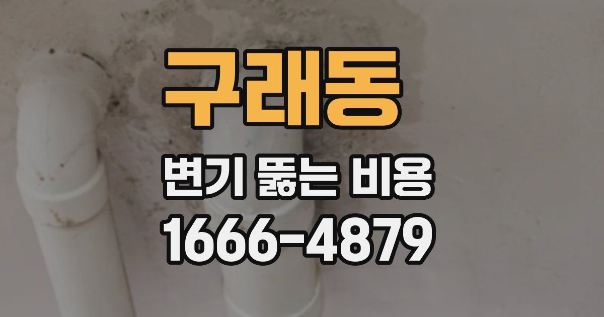 구래동 변기 뚫는 비용