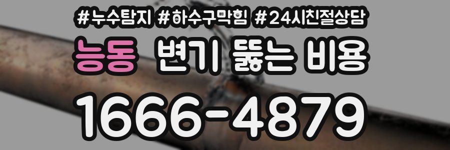 능동 변기 뚫는 비용
