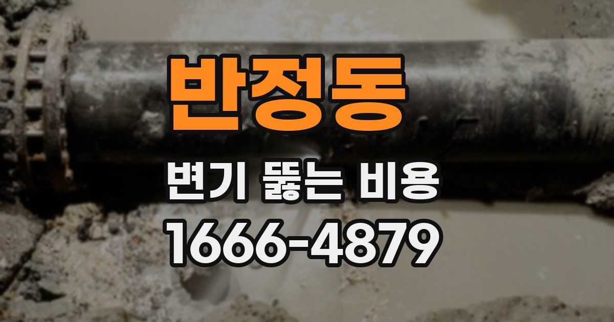 반정동 변기 뚫는 비용