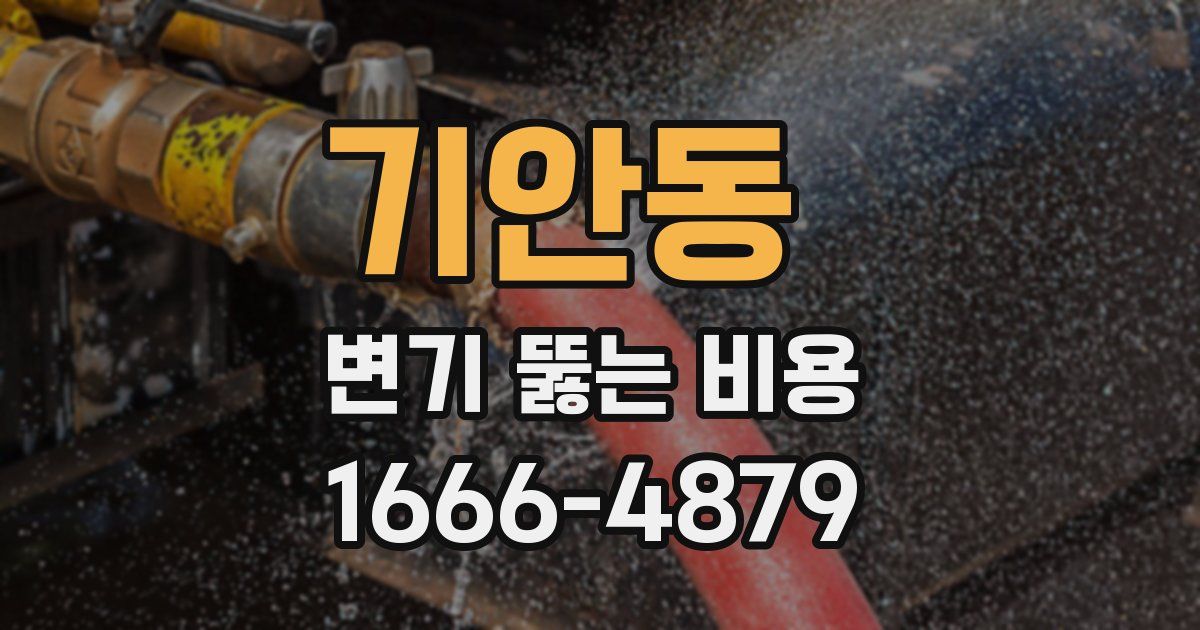 기안동 변기 뚫는 비용