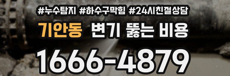 기안동 변기 뚫는 비용
