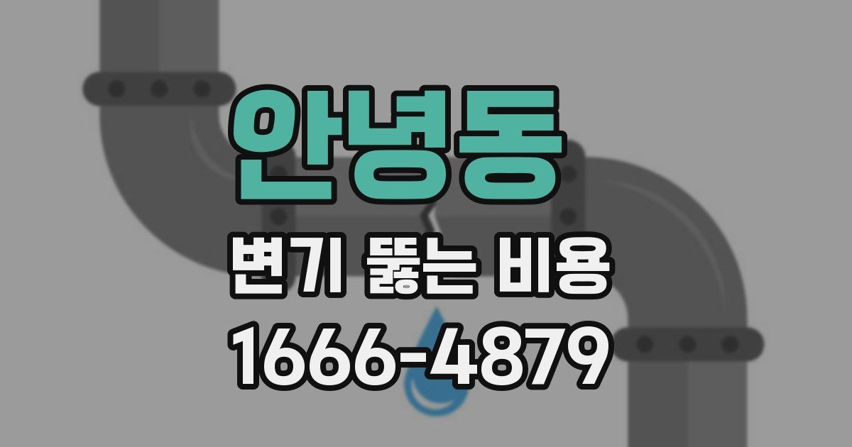 안녕동 변기 뚫는 비용