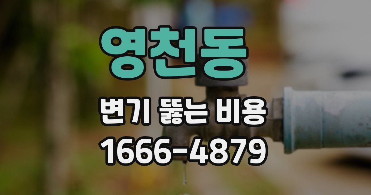 영천동 변기 뚫는 비용