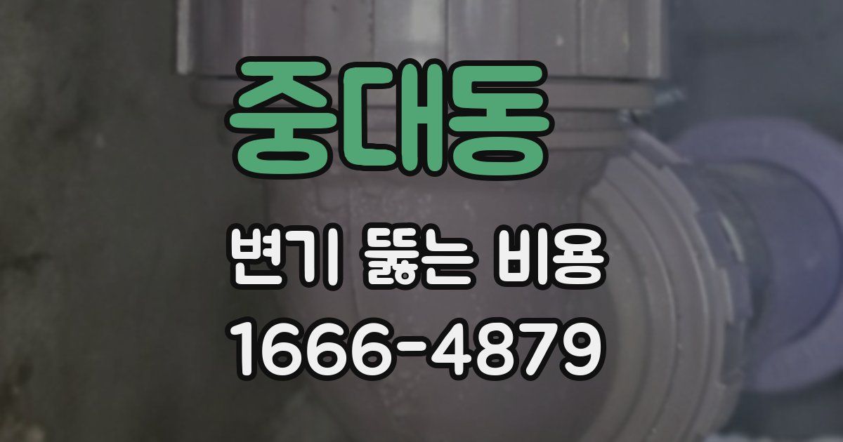 중대동 변기 뚫는 비용