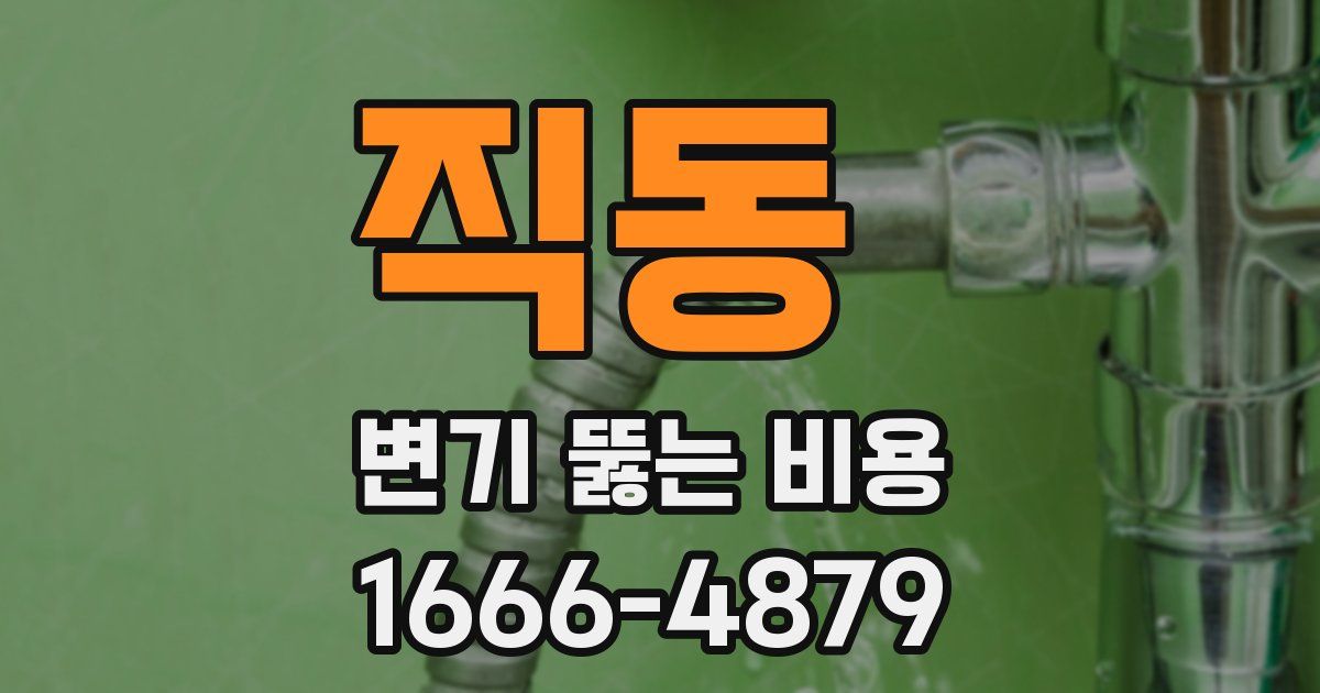 직동 변기 뚫는 비용