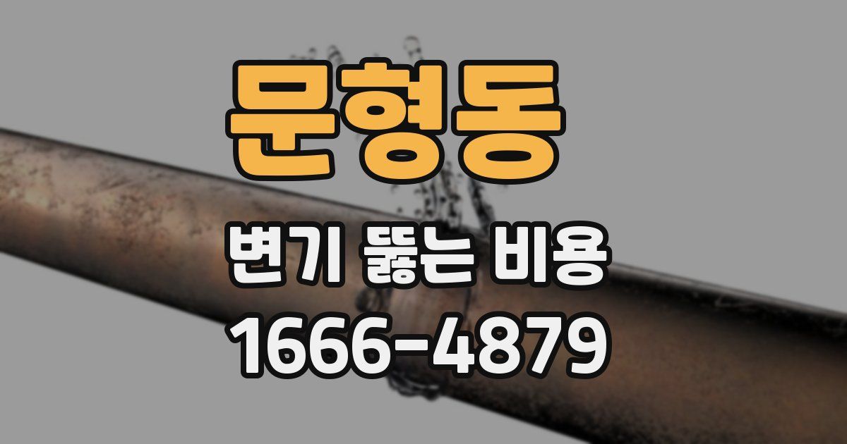 문형동 변기 뚫는 비용