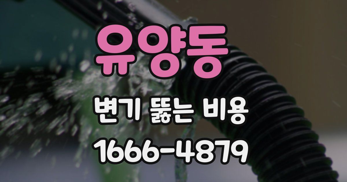 유양동 변기 뚫는 비용