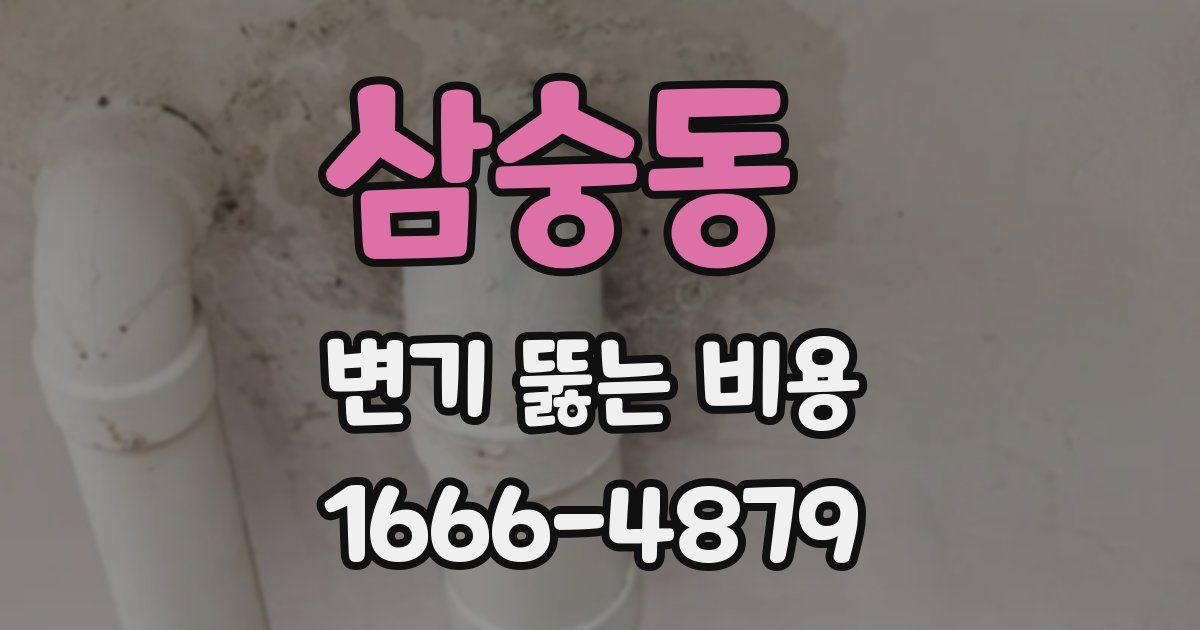 삼숭동 변기 뚫는 비용