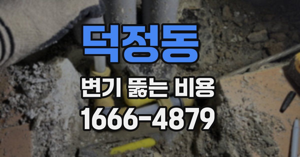 덕정동 변기 뚫는 비용