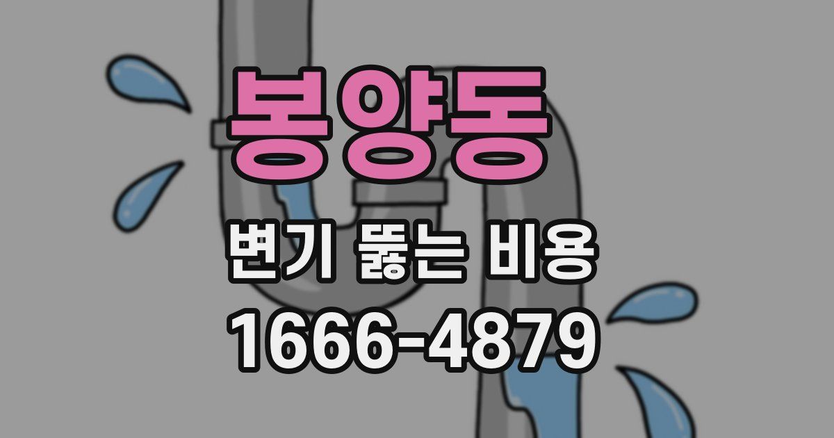 봉양동 변기 뚫는 비용