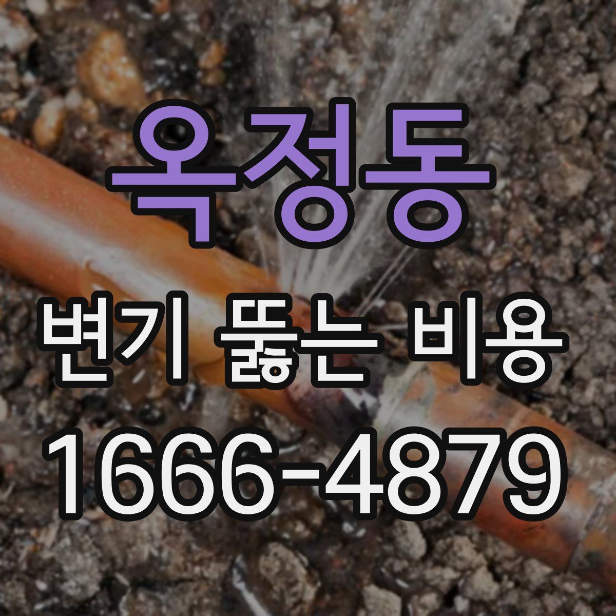 옥정동 변기 뚫는 비용