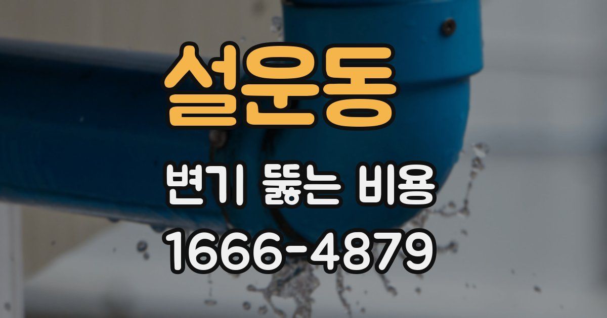 설운동 변기 뚫는 비용