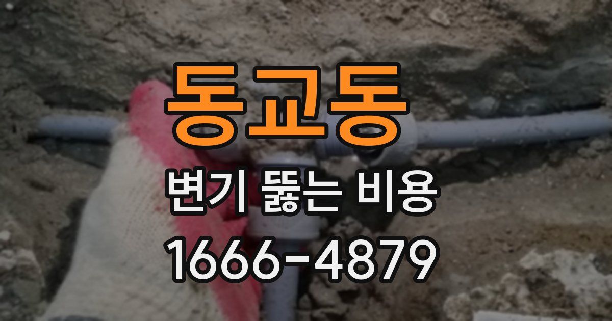 동교동 변기 뚫는 비용