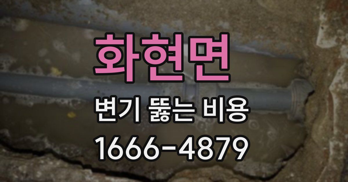 화현면 변기 뚫는 비용