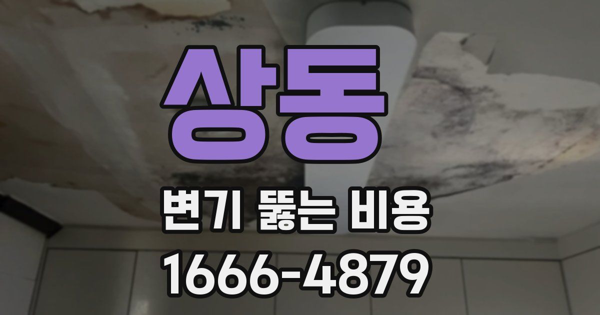 상동 변기 뚫는 비용