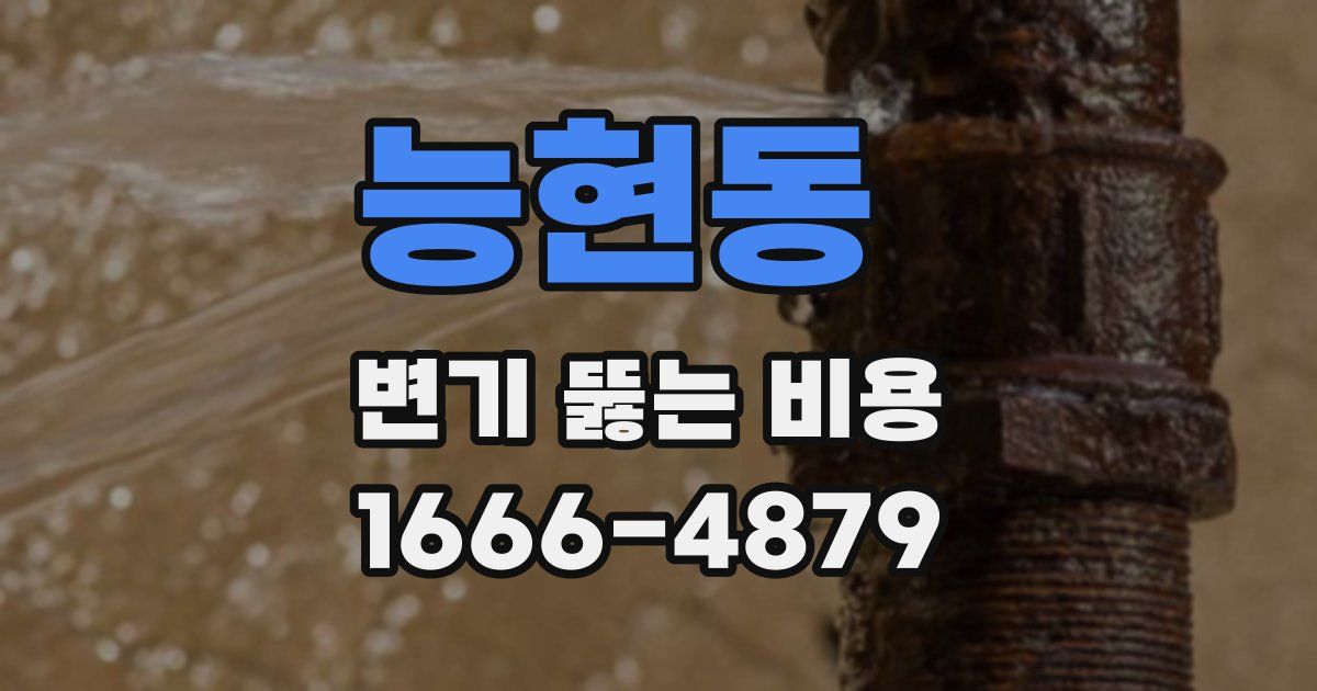 능현동 변기 뚫는 비용