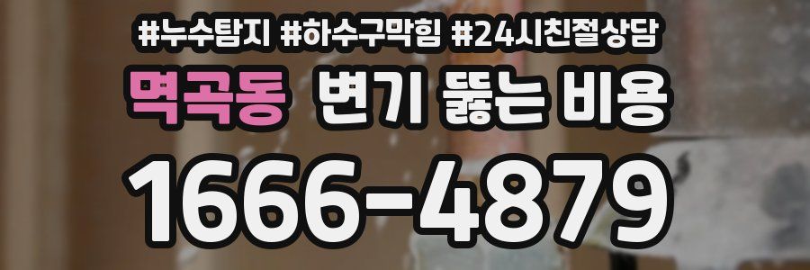 멱곡동 변기 뚫는 비용
