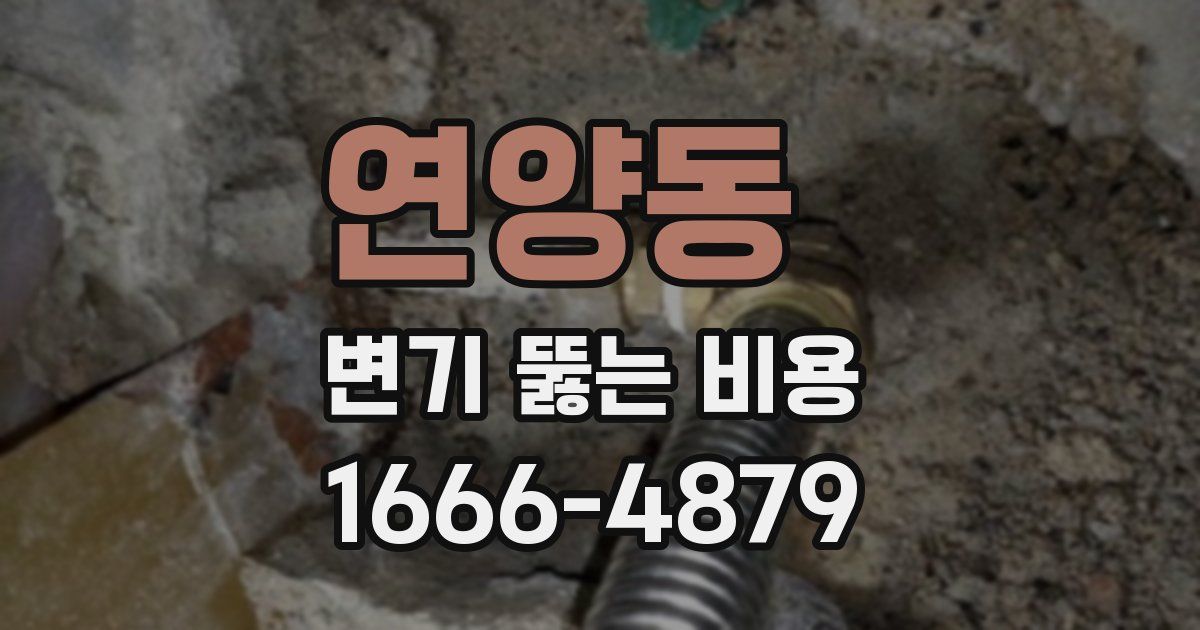 연양동 변기 뚫는 비용