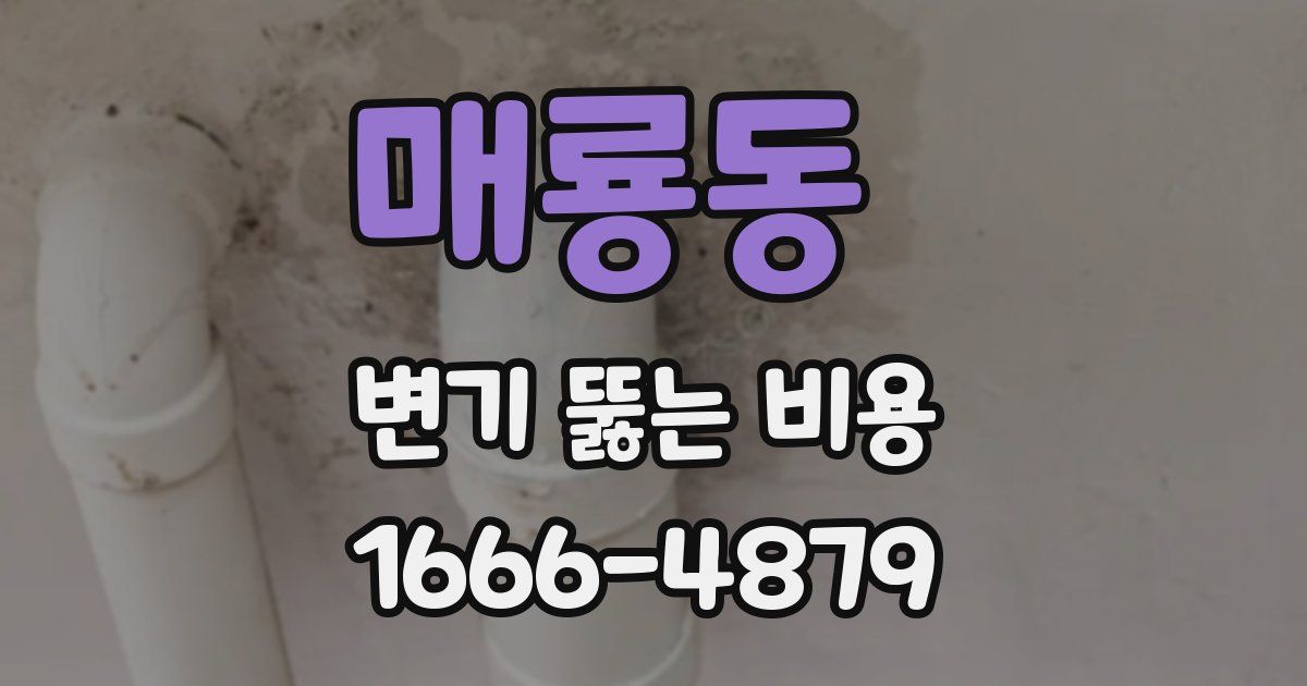 매룡동 변기 뚫는 비용