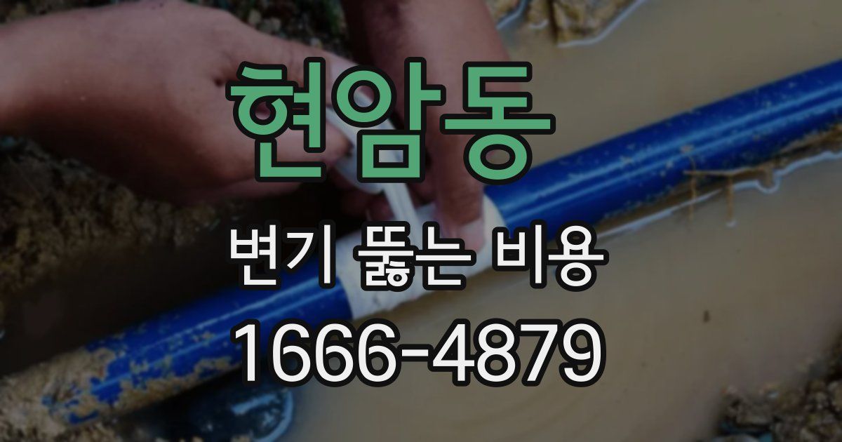 현암동 변기 뚫는 비용