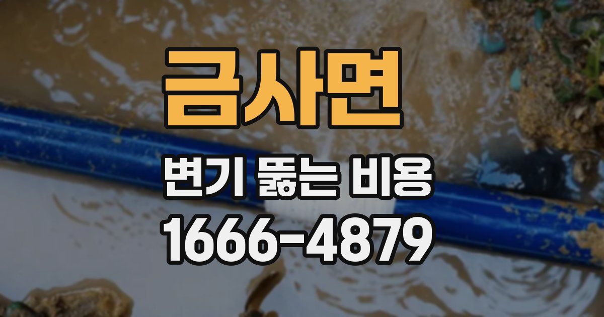 금사면 변기 뚫는 비용