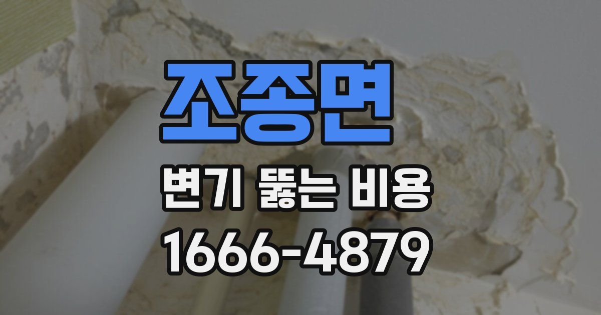 조종면 변기 뚫는 비용