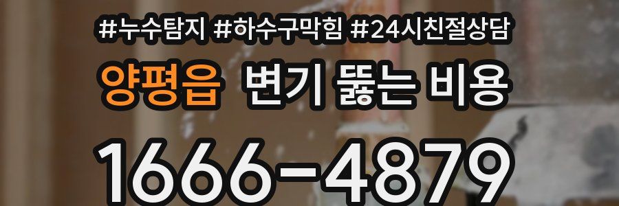 양평읍 변기 뚫는 비용
