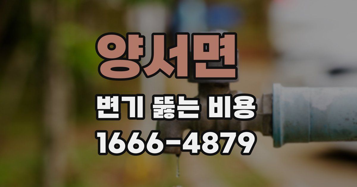 양서면 변기 뚫는 비용
