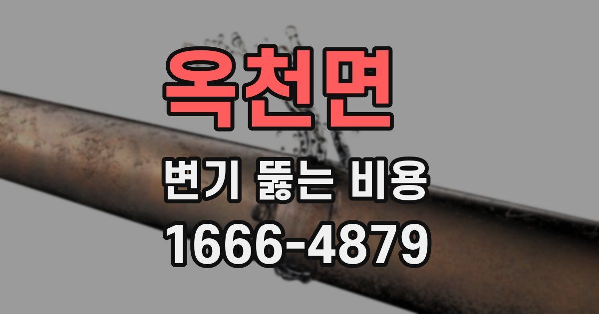 옥천면 변기 뚫는 비용
