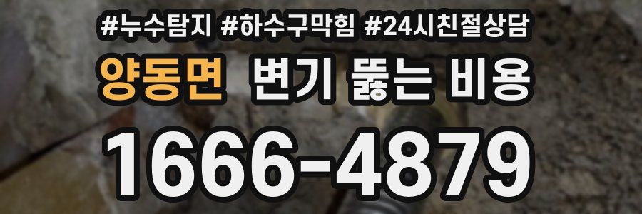 양동면 변기 뚫는 비용
