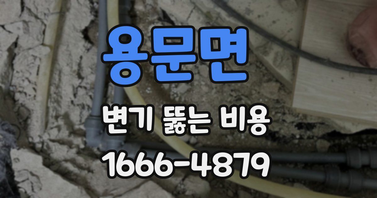 용문면 변기 뚫는 비용