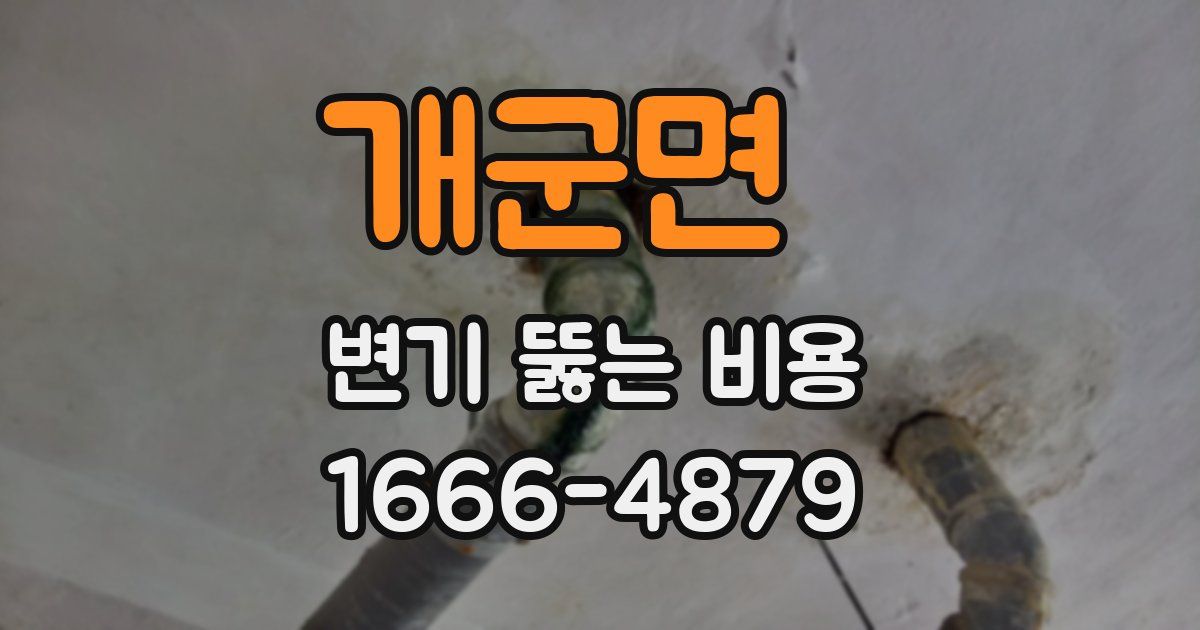 개군면 변기 뚫는 비용
