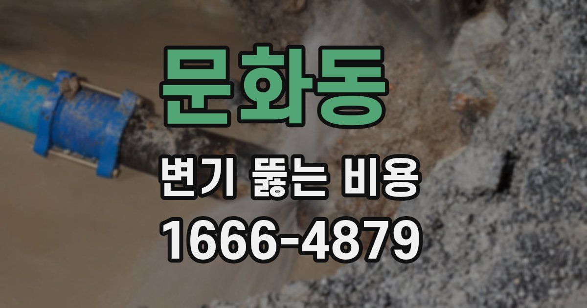 문화동 변기 뚫는 비용