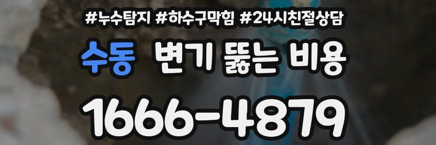 수동 변기 뚫는 비용